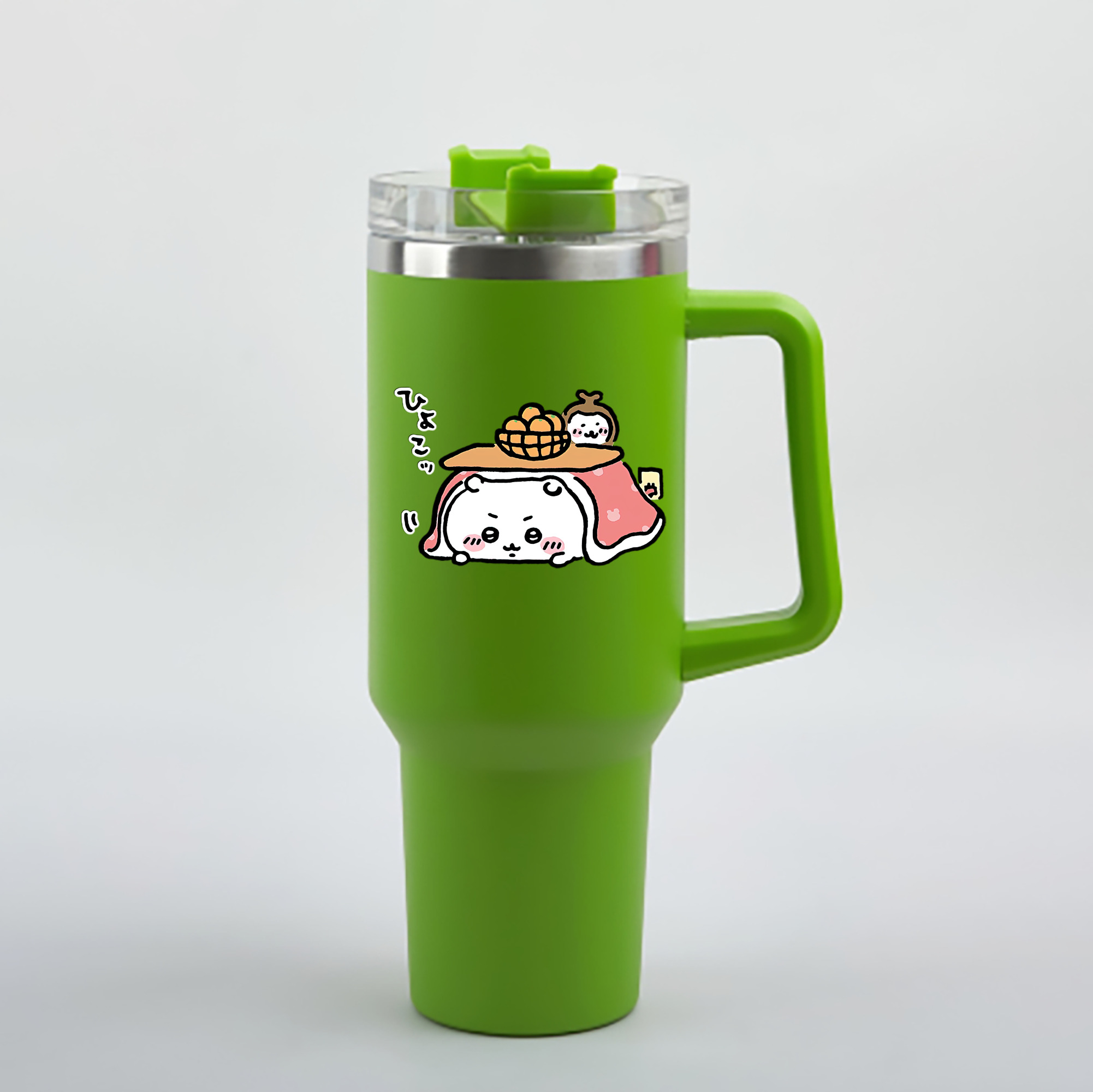 （画像用） ちいかわ ちいかわ Chii-kawa chiikawa 1200mL車用タンブラー - クリスタルステッカー（プラスチックストロー付き）